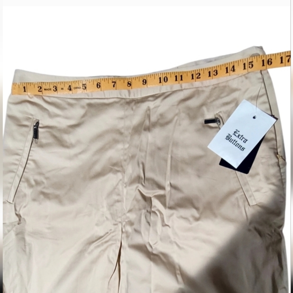 NWT Ralph Lauren Golf Skort Khaki Cotton Zip Pockets Size 12 - Picture 9 of 10
